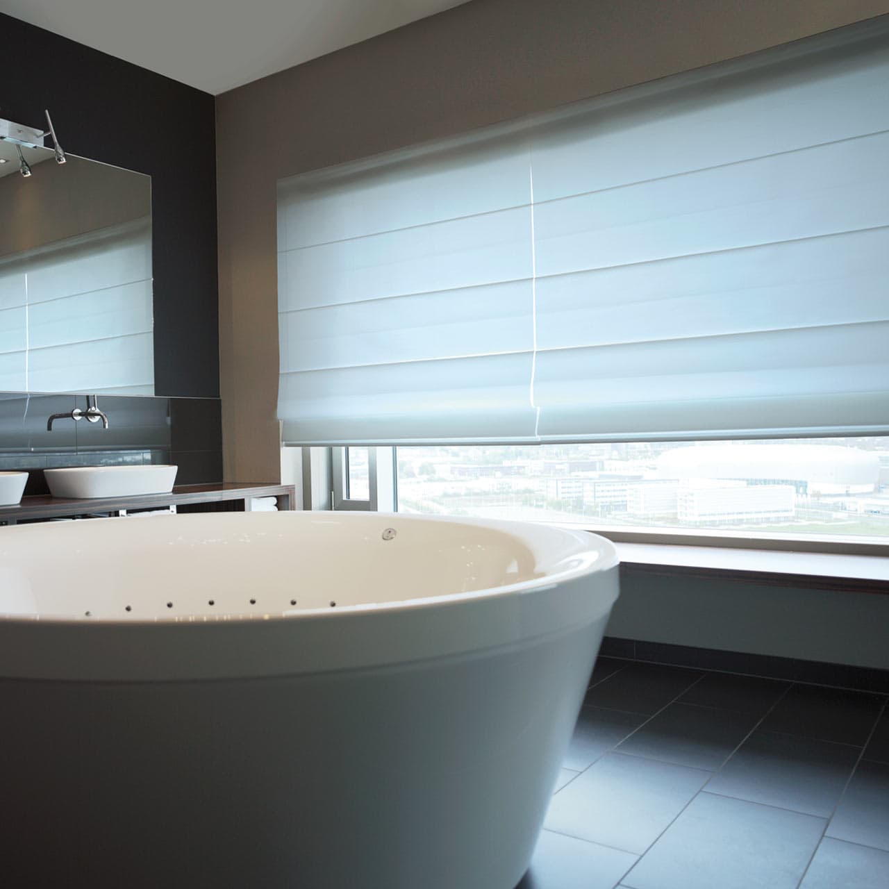 Store bateau textile en plis horizontaux